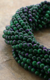 6mm Magnetic Marble Round Dk Green MM03