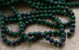 6mm Magnetic Marble Round Dk Green MM03