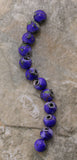 6mm Magnetic Marble Round Purple MM05