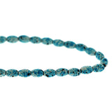 5X8mm Magnetic Marble Rice/Oval Turquoise MM10