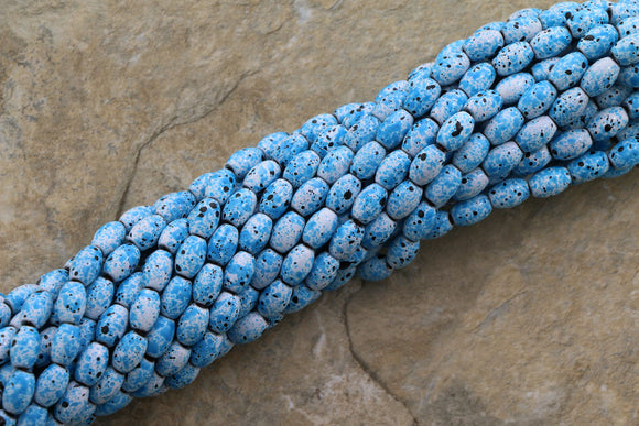 5X8mm Magnetic Marble Rice/Oval Turquoise MM10