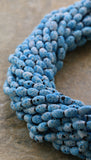5X8mm Magnetic Marble Rice/Oval Turquoise MM10