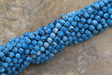 6mm Magnetic Marble Round Blue Turquoise MM14