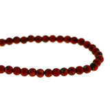 6mm Marbelized Red Magnetic Round MM15