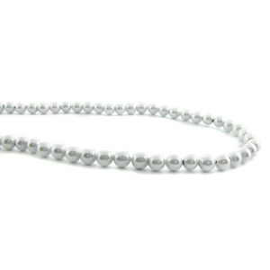 4mm Magnetic Pearl Silver White Round MP06