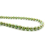 6mm Magnetic Pearl Lt Green Rainbow Round MP22