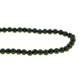 6mm Magnetic Pearl Dk Green Round MP24