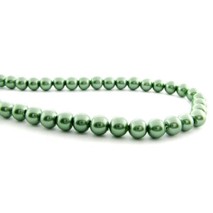6mm Magnetic Pearl Mossy Green Round MP39