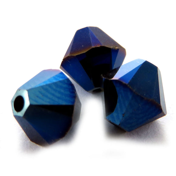 6mm Swarovski Crystals Metallic Blue 2X S6C29