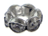 6mm Spacer Silverplate Crystal Rondelles SPC03 - Mi Amore