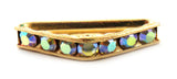 22mm Spacer Bridge Goldplate 3-Hole Triange Crysteal Ab SPC05 - Mi Amore
