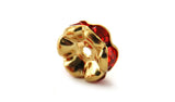 6mm Spacer Goldplate Red Crystal Rondelle SPC13 - Mi Amore
