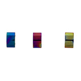 10X18mm Magnetic Spacer Rainbow 2-Hole Half-Oval 50Pc SPMG09