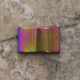 10X18mm Magnetic Spacer Rainbow 2-Hole Half-Oval 50Pc SPMG09