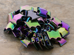 Magnetic Spacer Rainbow 2-Hole10x18mm Double Butterfly 50Pc SPMG10