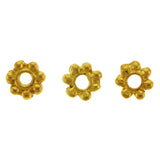 Metal Spacer Bright Goldplate Thin Daisy SPMT07