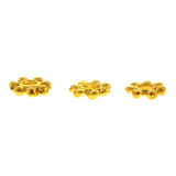 Metal Spacer Bright Goldplate Thin Daisy SPMT07