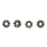 4mm Metal Spacer Silverplate Thin Daisy SPMT13