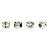 Metal Spacer Heart Shaped With 4mm Hole SPMT24